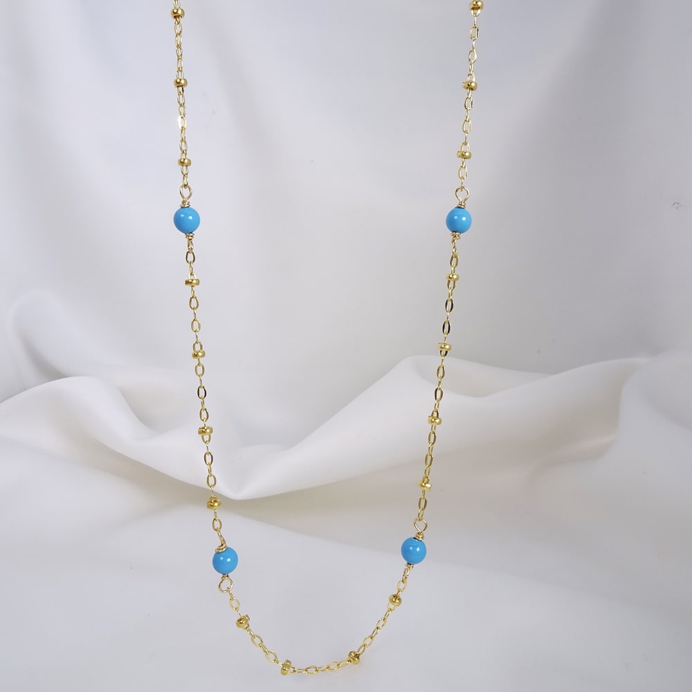 Collar Sofi Perlas SW Turquesa GOLD FILLED 14/20KT Collar Sofi Perlas SW Turquesa GOLD FILLED 14/20KT
