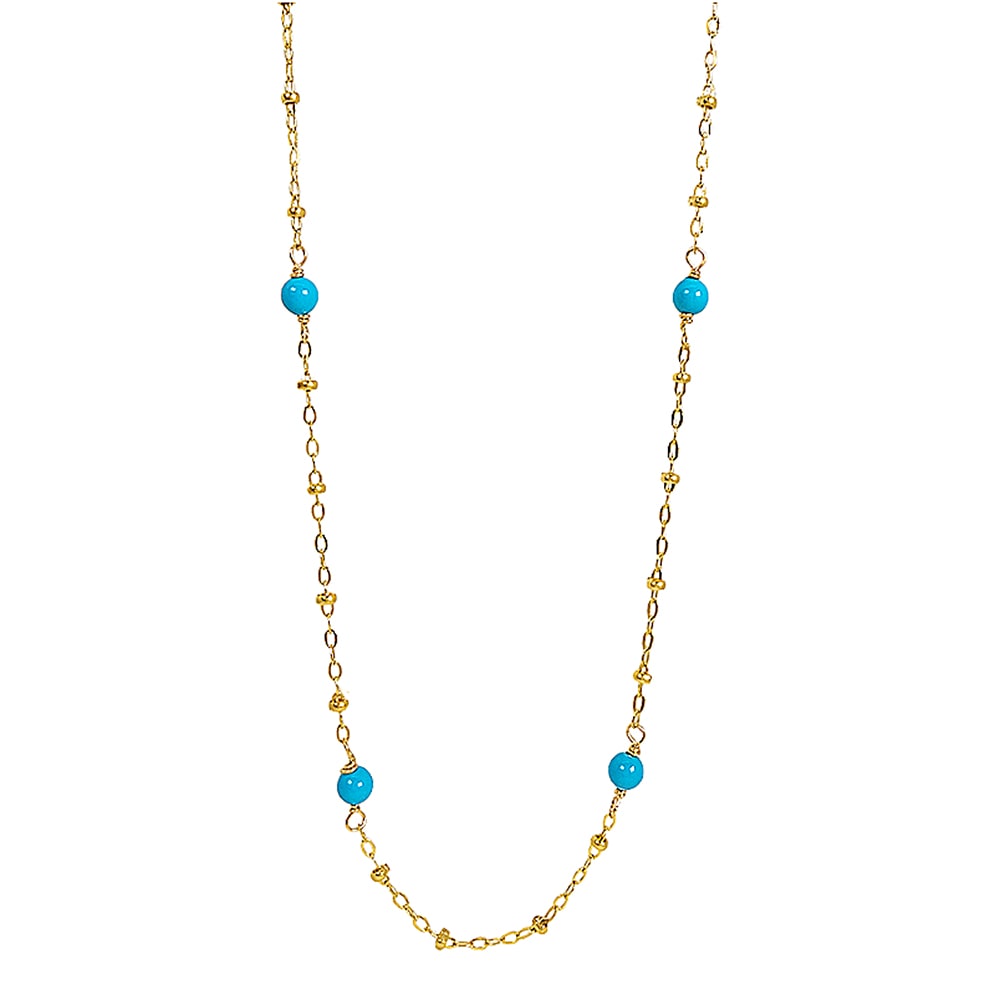 Collar Sofi Perlas SW Turquesa GOLD FILLED 14/20KT Collar Sofi Perlas SW Turquesa GOLD FILLED 14/20KT