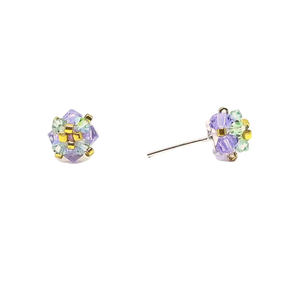 Arete Florcita Chiky de Cristal Lila Arete Florcita Chiky de Cristal Lila
