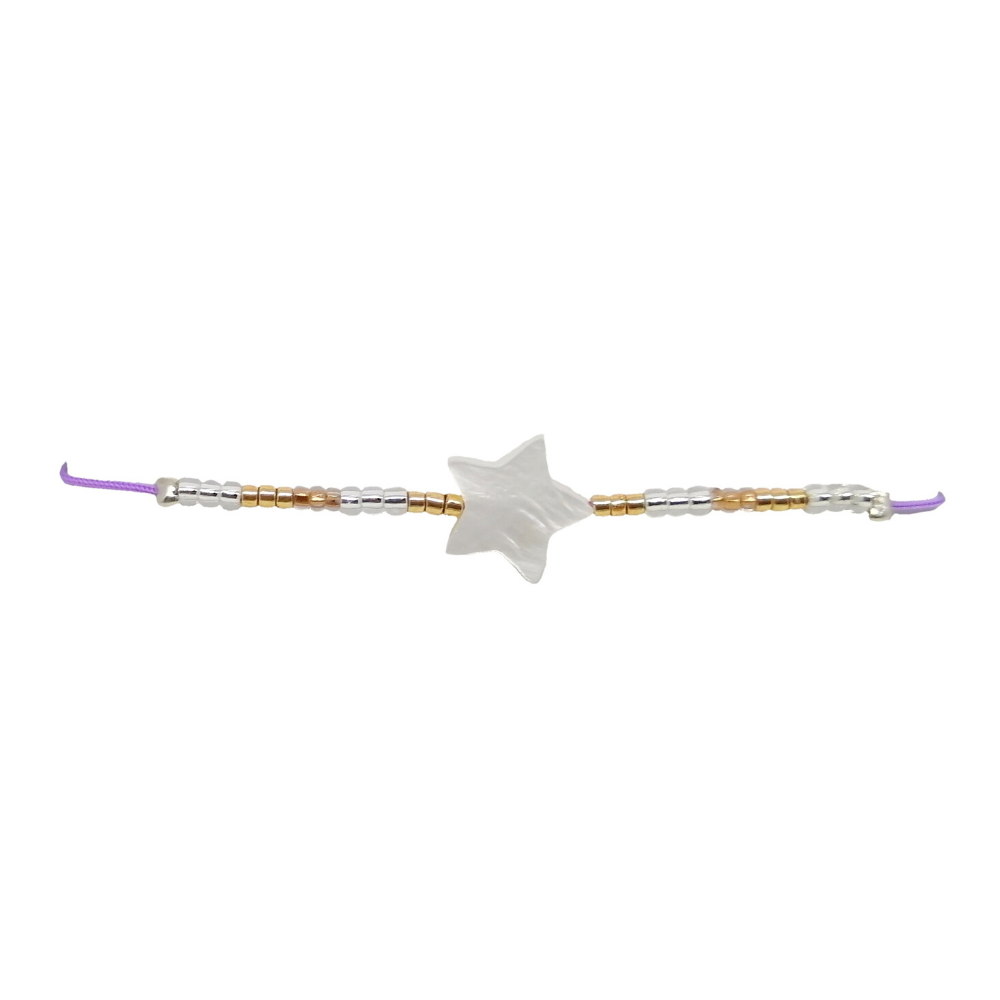 Pulsera Estrella de Nacar Lila Pulsera Estrella de Nacar Lila