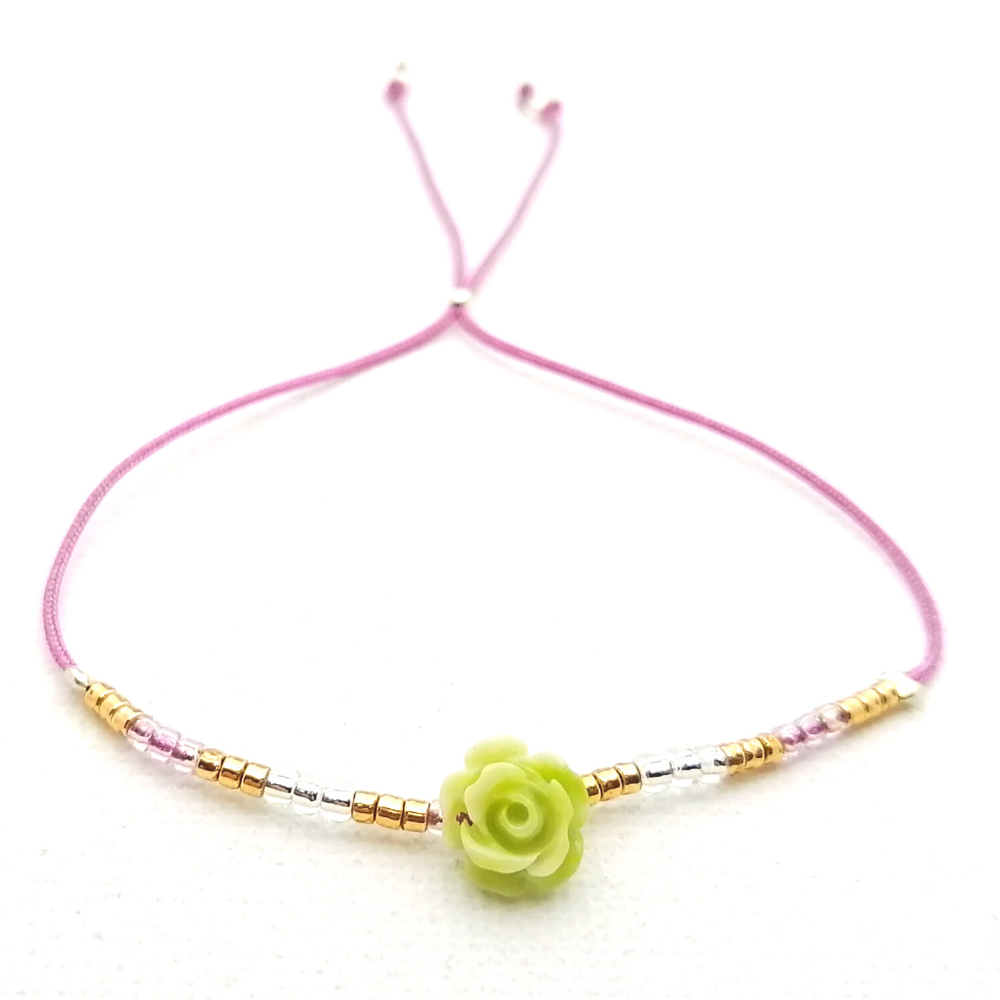 Pulsera Rosita Verde Pulsera Rosita Verde