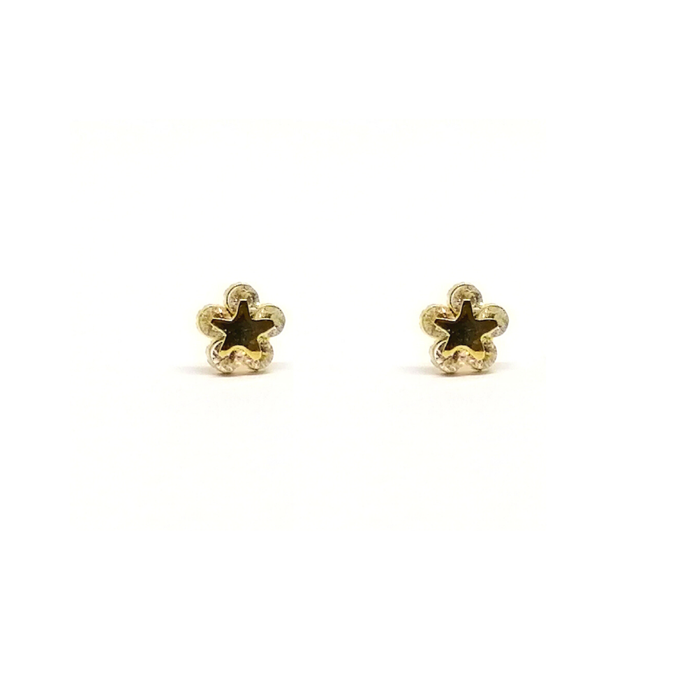 Arete Abridor Estrella con Cristal Oro 18Kt Arete Abridor Estrella con Cristal Oro 18Kt
