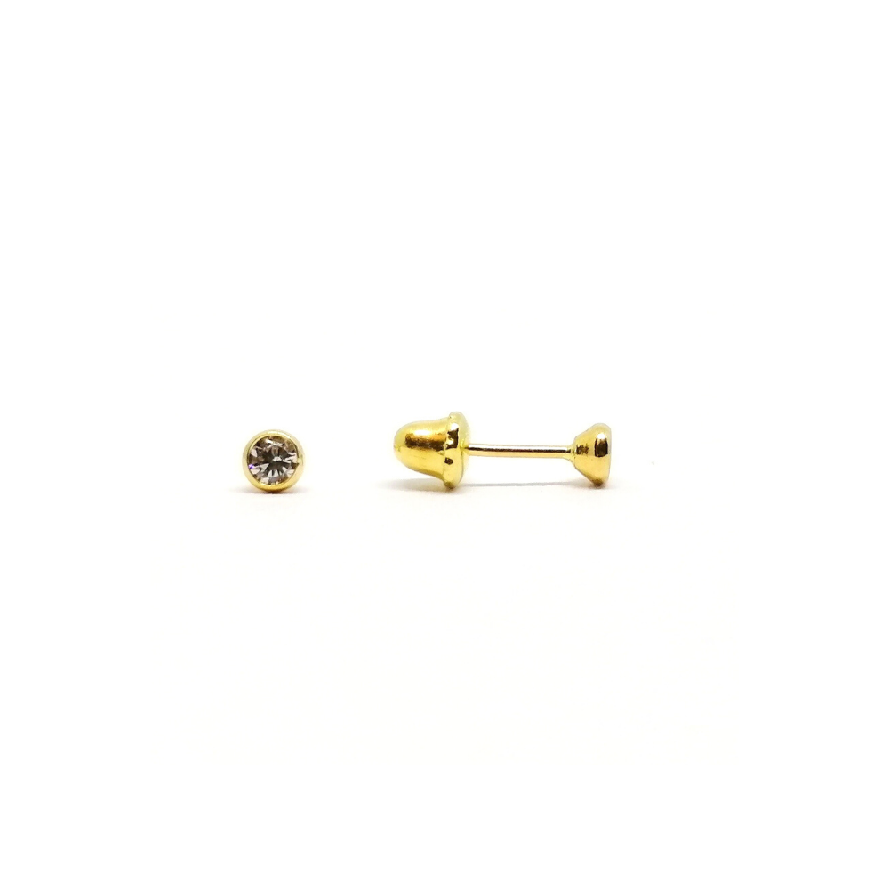 Arete Abridor Mini Punto de Luz 2.5MM Oro 18Kt Arete Abridor Mini Punto de Luz 2.5MM Oro 18Kt