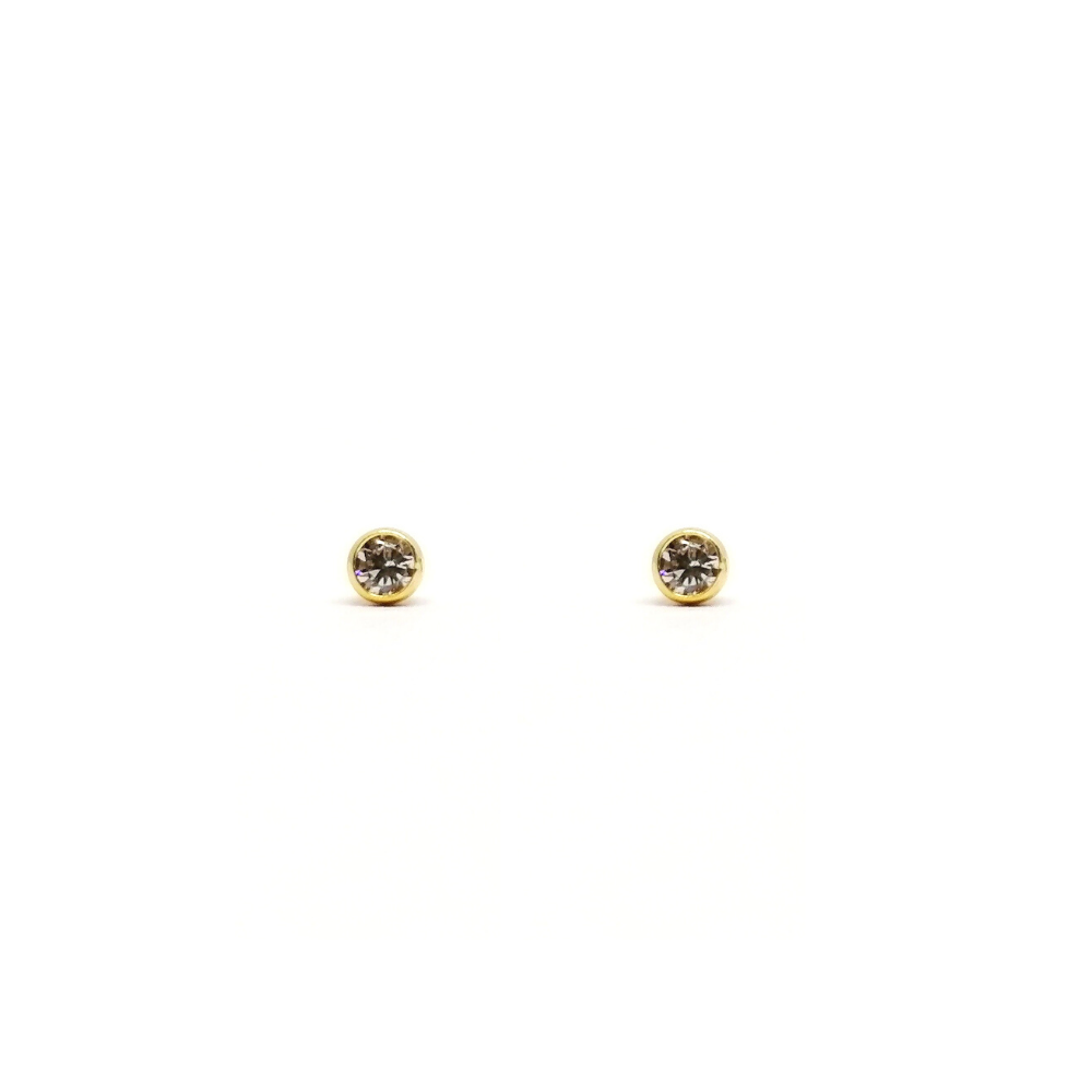 Arete Abridor Mini Punto de Luz 2.5MM Oro 18Kt Arete Abridor Mini Punto de Luz 2.5MM Oro 18Kt