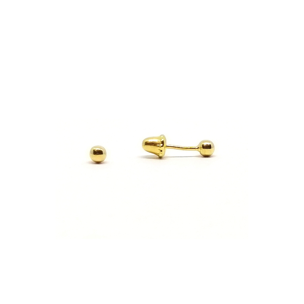 Arete Abridor Mini Bolita Oro 18Kt Arete Abridor Mini Bolita Oro 18Kt