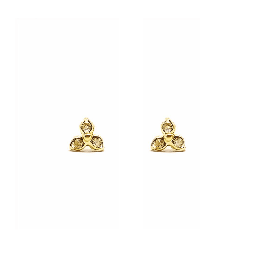 Arete Abridor tres Hojitas Oro 18 Kt Arete Abridor tres Hojitas Oro 18 Kt