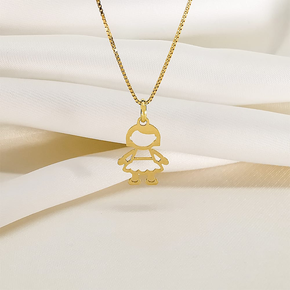 DIJE SILUETA NIÑA S ORO 18KT DIJE SILUETA NIÑA S ORO 18KT