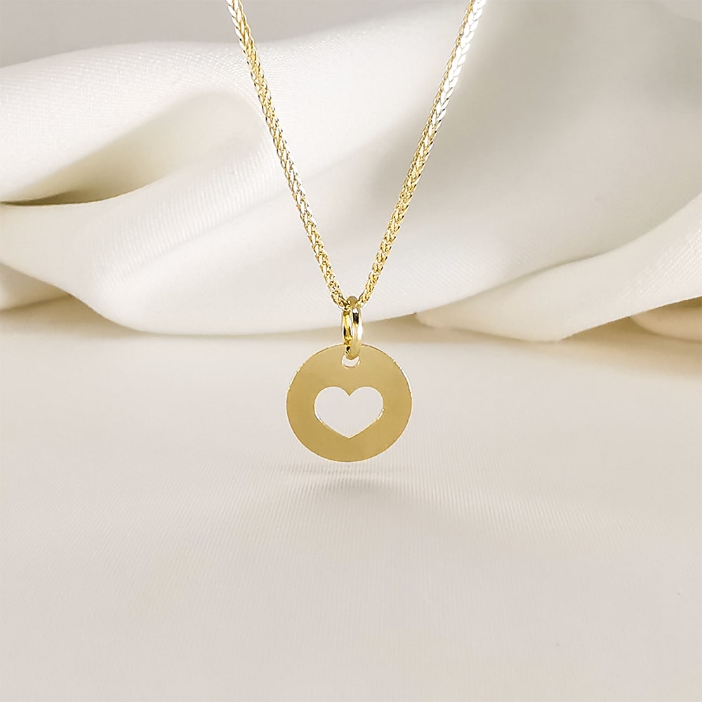 DIJE CORAZON ORO 18K PLACA CALADA DIJE CORAZON ORO 18K PLACA CALADA