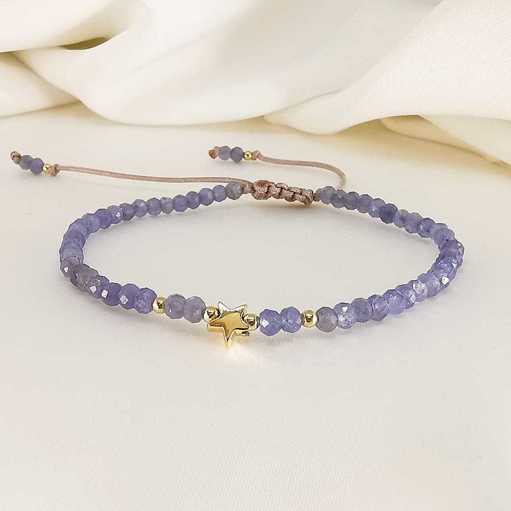 Pulsera Tiny Estrellita Tanzanita ORO 18 KT Pulsera Tiny Estrellita Tanzanita ORO 18 KT