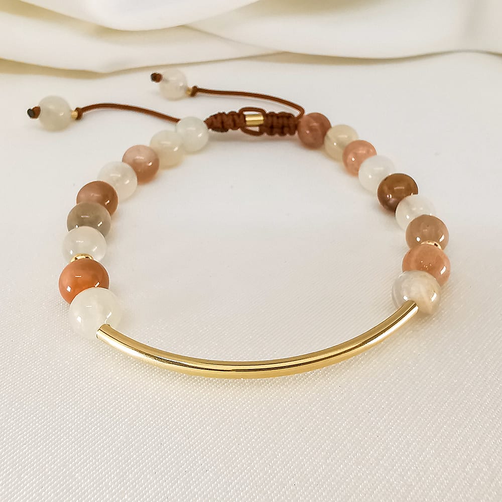 Pulsera Orianna S Piedra Luna MIX Tubito GOLD FILLED 14/20KT GF Pulsera Orianna S Piedra Luna MIX Tubito GOLD FILLED 14/20KT GF
