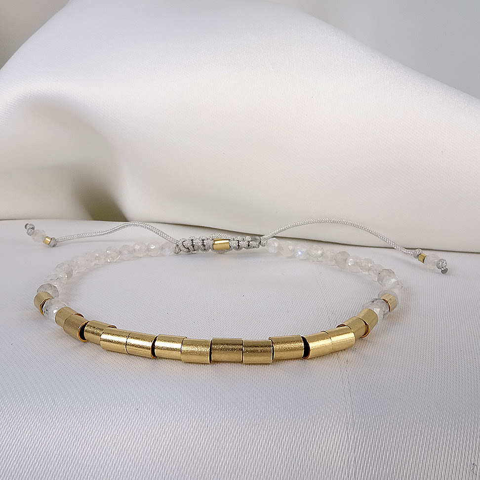 Pulsera Naira Piedra Luna 14/20KT Pulsera Naira Piedra Luna 14/20KT