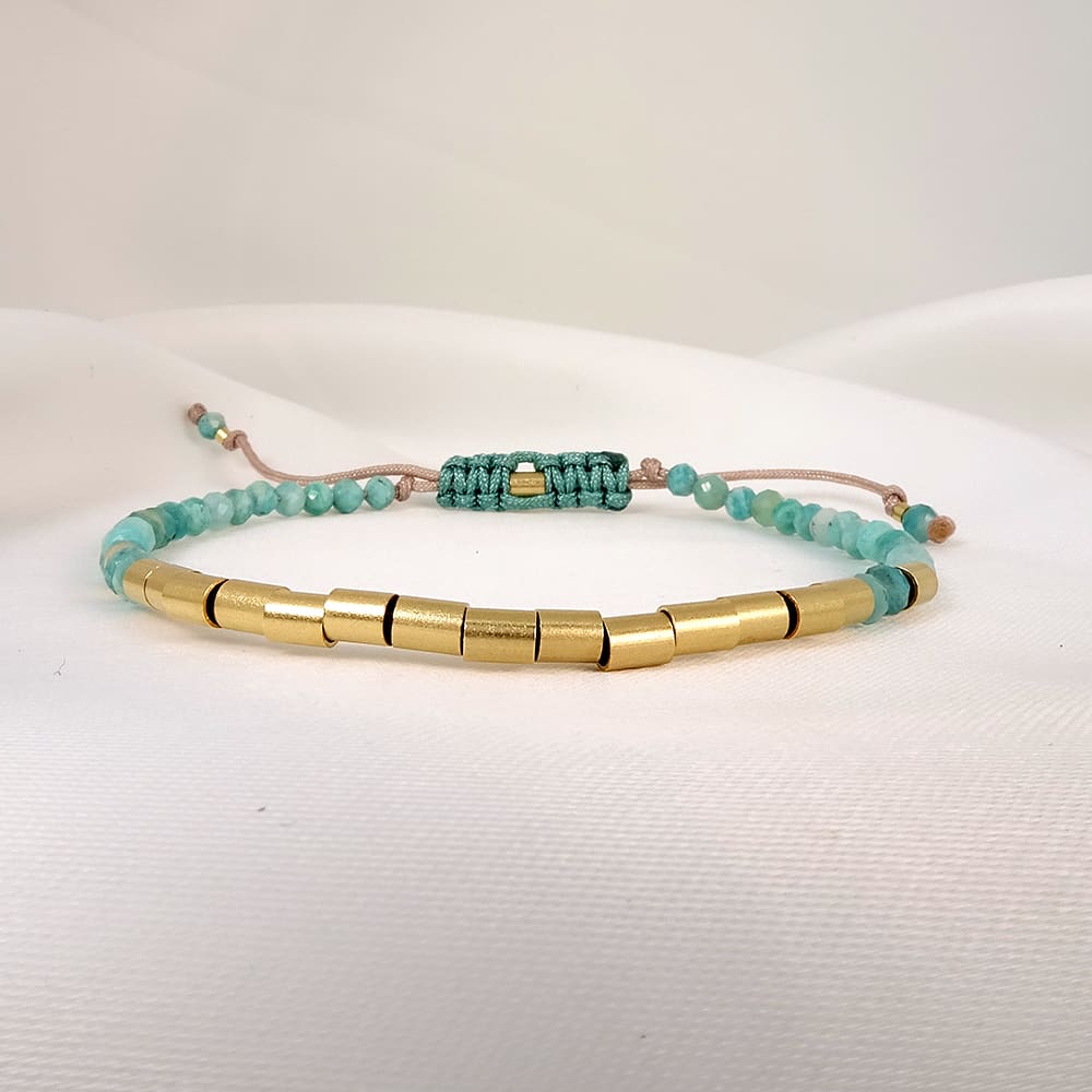 Pulsera Naira Amazonita GOLD FILLED 14/20KT Pulsera Naira Amazonita GOLD FILLED 14/20KT