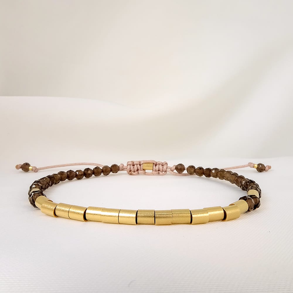 Pulsera Naira Cuarzo Fume GOLD FILLED 14/20KT Pulsera Naira Cuarzo Fume GOLD FILLED 14/20KT
