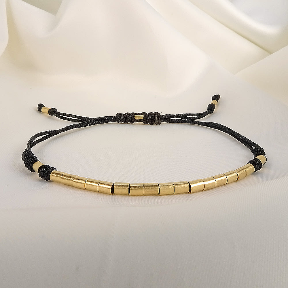 Pulsera Luan Negra GOLD FILLED 14/20KT Pulsera Luan Negra GOLD FILLED 14/20KT