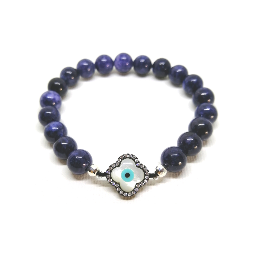 Pulsera Ariana Lapislazuli con dije Nacar Ojo Turco Pulsera Ariana Lapislazuli con dije Nacar Ojo Turco