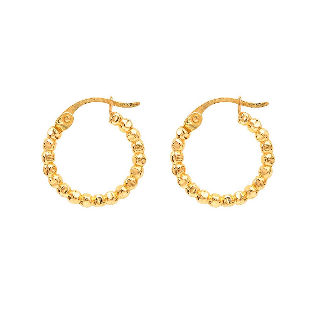 Argolla Hoop Tiana Facetada 15MM GOLD FILLED 12/20 KT Argolla Hoop Tiana Facetada 15MM GOLD FILLED 12/20 KT