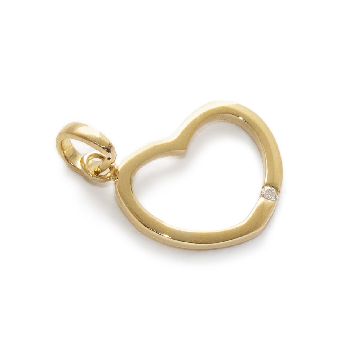 Corazon con Brillante ORO 18 KT Corazon con Brillante ORO 18 KT