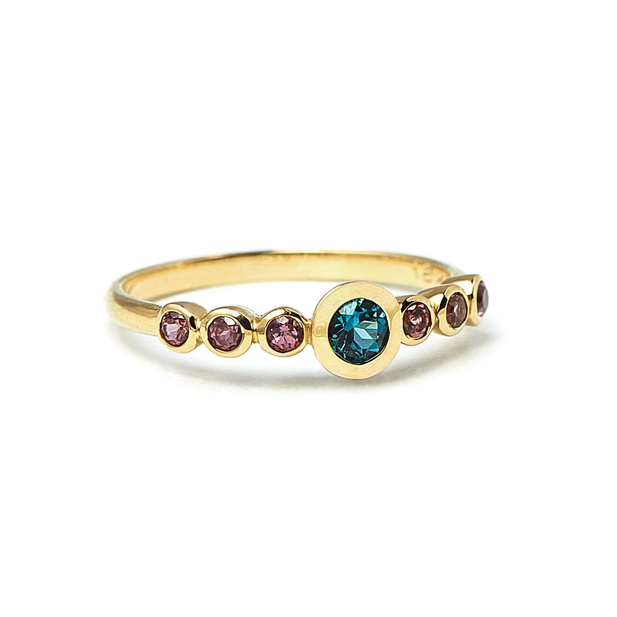 Anillo Hera Topacio y Rodolita ORO 18K Anillo Hera Topacio y Rodolita ORO 18K