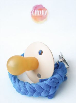 AZUL PETRÓLEO Portachupete Trenzado Algodón Cheeky Monkey AZUL PETRÓLEO Portachupete Trenzado Algodón Cheeky Monkey