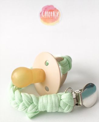 PISTACHIO Portachupete Trenzado Algodón Cheeky Monkey PISTACHIO Portachupete Trenzado Algodón Cheeky Monkey