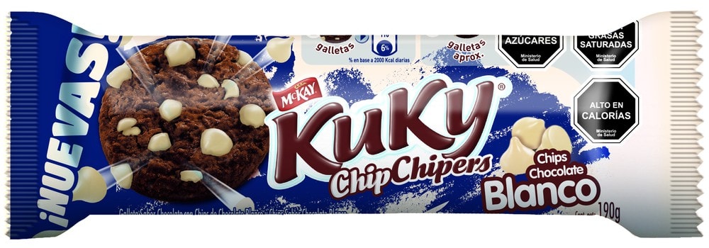 GALLETA CON CHIPS KUKY CHIP CHIPERS CHOCOLATE BLANCO 190 G | La - mass