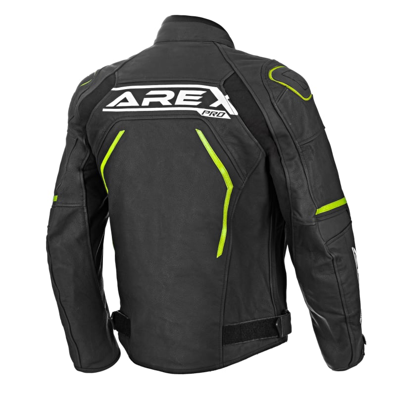 CHAQUETA CUERO AREX XTREME NEGRO/AMARILLO