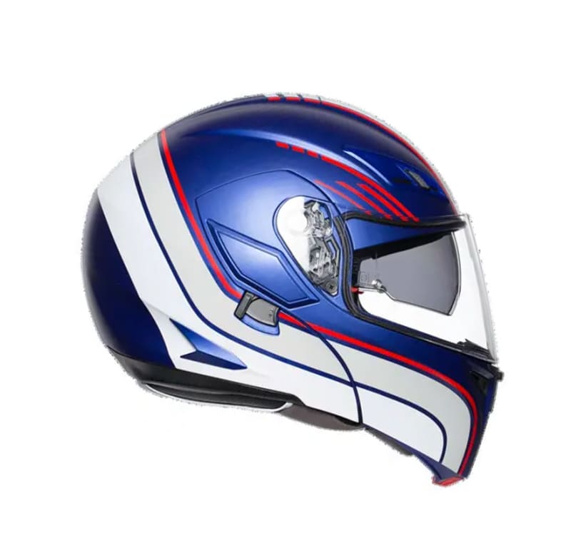 CASCO AGV COMPACT BOSTON AZUL/BCO/ROJO | MR7 - Cascos, agv, motos