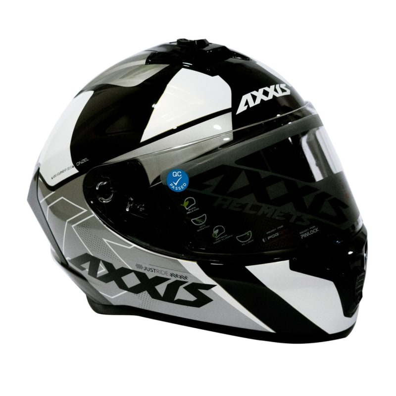 Casco Axxis Square Solid A0 – Bianco Perla Lucido, Taglia S – Casco Auto Omologato - 3
