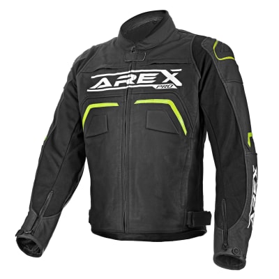 CHAQUETA CUERO AREX XTREME NEGRO/AMARILLO