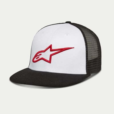 GORRO ALPINESTARS CORP TRUCKER BLANCO NEGRO