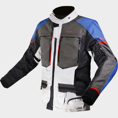CHAQUETA LS2 NORWAY AZUL NEGRA GRIS ROJA