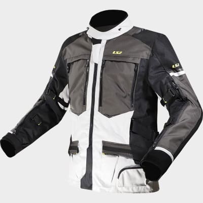 CHAQUETA LS2 NORWAY NEGRA GRIS AMARILLO