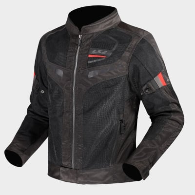 CHAQUETA LS2 GARDA AIR NEGRA ROJA