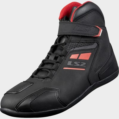 BOTA LS2 GARRA NEGRA ROJA HOMBRE