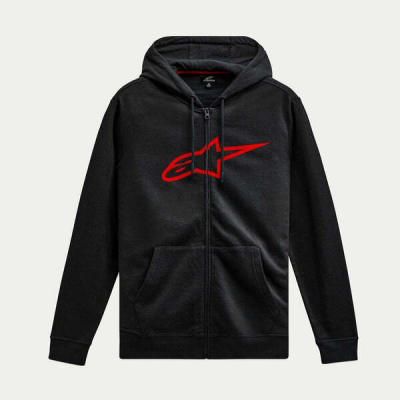 POLERON ALPINESTARS AGELESS ZIP V3 NEGRO ROJO
