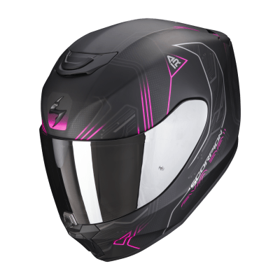 CASCO SCORPION EXO-391 SPADA NEGRO MATE FUCSIA