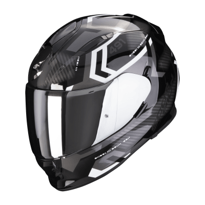 CASCO SCORPION EXO-491 SPIN NEGRO BLANCO