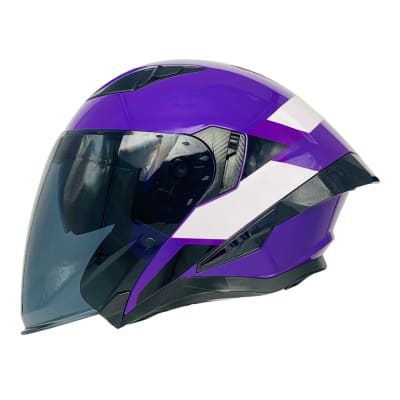 CASCO ABIERTO AREX MR-728 DOT DOBLE VISOR FCS/BL