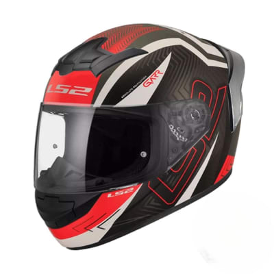 CASCO LS2 FF352 EVO GARR GRIS BLANCO ROJO MATE