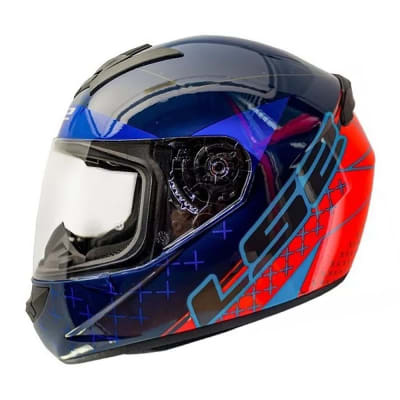 CASCO LS2 FF 352 SLIMO AZUL NARANJA MATE