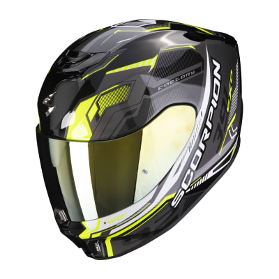 CASCO SCORPION EXO-391 HAUT NEGRO GRIS AMARILLO