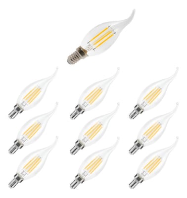 M2013-9 PACK 10 UNIID AMPOLLETA VINTAGE TIPO GOTA 4W E27 COLOR AMBAR