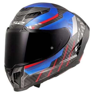 CASCO LS2 FF807 DRAGON C TRAX AZUL ROJO