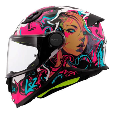 CASCO LS2 FF812 KIDS CYBERG MORADO CELESTE MATE