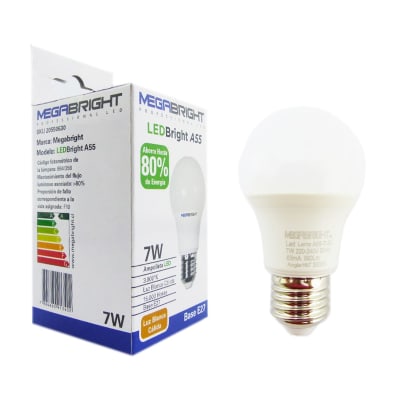AMPOLLETA LED MEGABRIGHT 7w E-27 LUZ FRIA MOD A55 913419