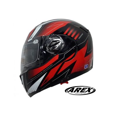 CASCO AREX ABATIBLE MR 701 GRAPHIC ROJO