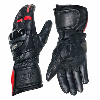GUANTE CUERO KMZ CEMENTERY NEGRO/ROJO