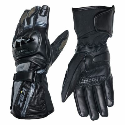 GUANTE CUERO KMZ FORBIDEN NEGRO/GRIS