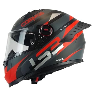 CASCO LS2 FF816 COSMOS MODOK NG ROJO MAT SPOILER TRANSPARENTE