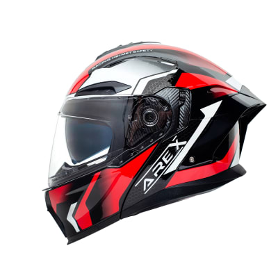 CASCO ABATIBLE AREX MR-903 SHOT BLANCO ROJO1